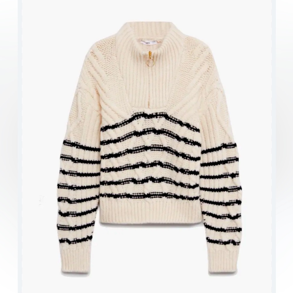 Women contrast knit sweaters